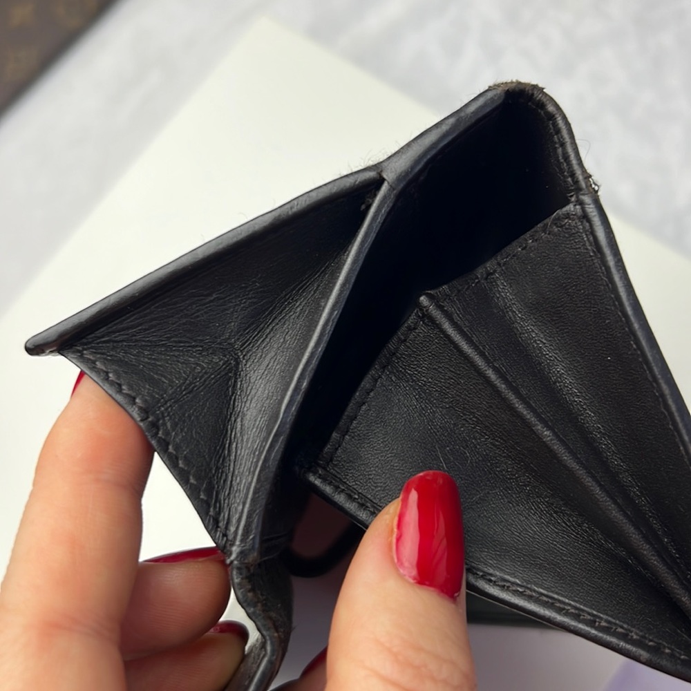 Auth. GUCCI GG Logo Canvas & Leather Long Bi-fold Wallet Brown Black Monogram - Picture 14 of 17